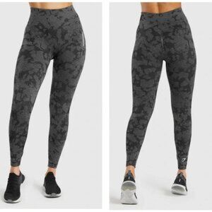 Gymshark Adapt Camo Seamless Leggings Scrunch Butt Workout Gym Yoga Gray Black S